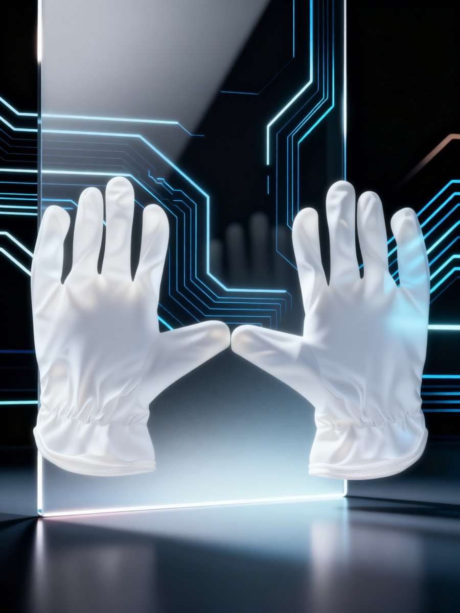 Jewelry And Watches Exhibition - 4Pairs Microfiber Gloves Antistatic Hand Protection