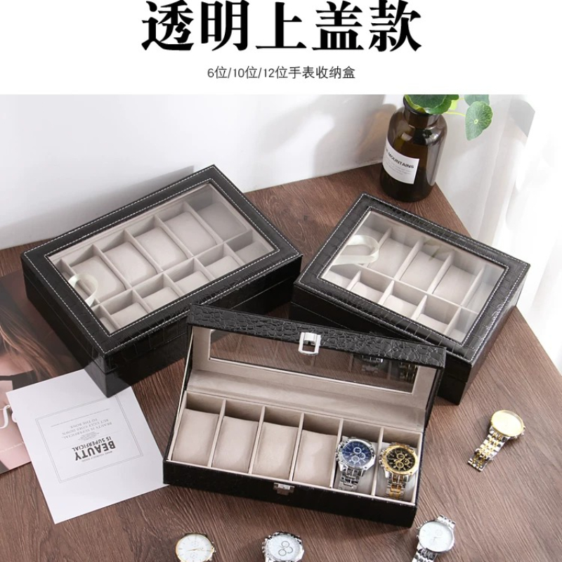 Jewelry Box With Watches - European Leather Watch Storage Box Gift
