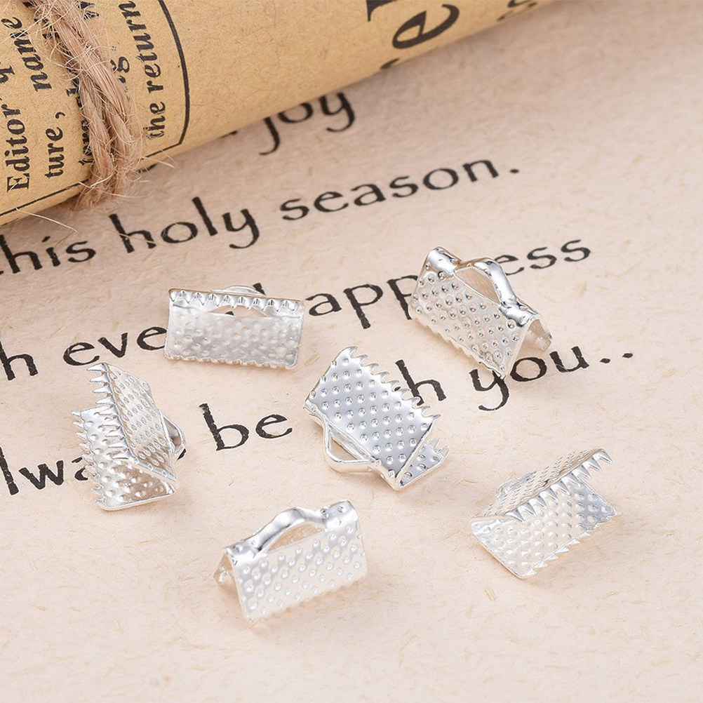 Jewelry Repair & Watches Photos - Iron Ribbon Pinch Crimp Ends 100Pcs