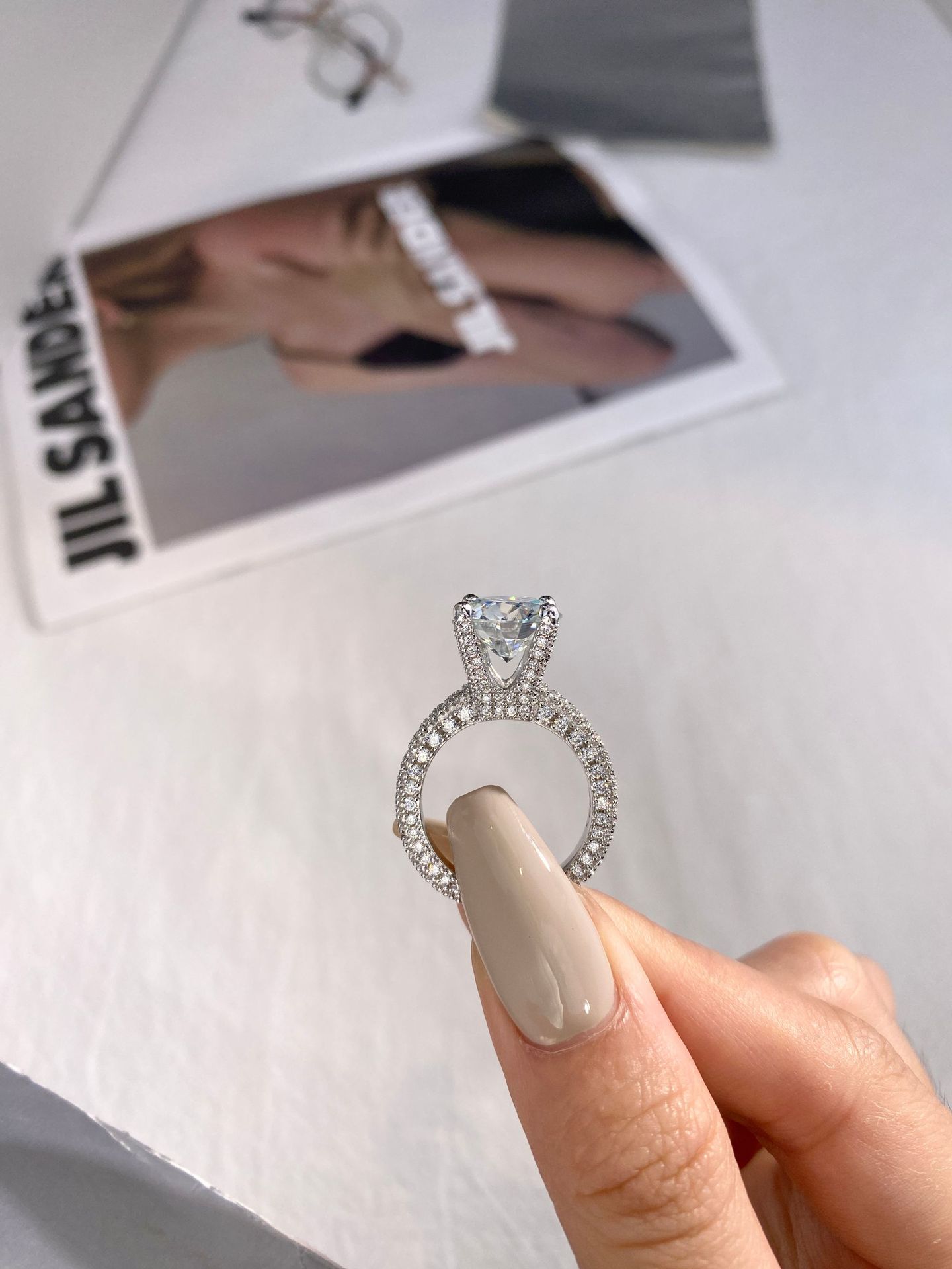 5 Carat Real Moissanite Diamon - Sterling Silver Ring recension och pris