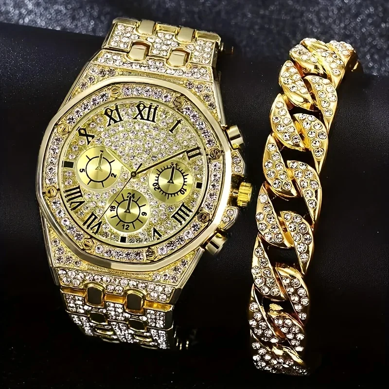 Luxury Octagonal Bezel Iced Qu - Icebox Jewelry Watches recension och pris