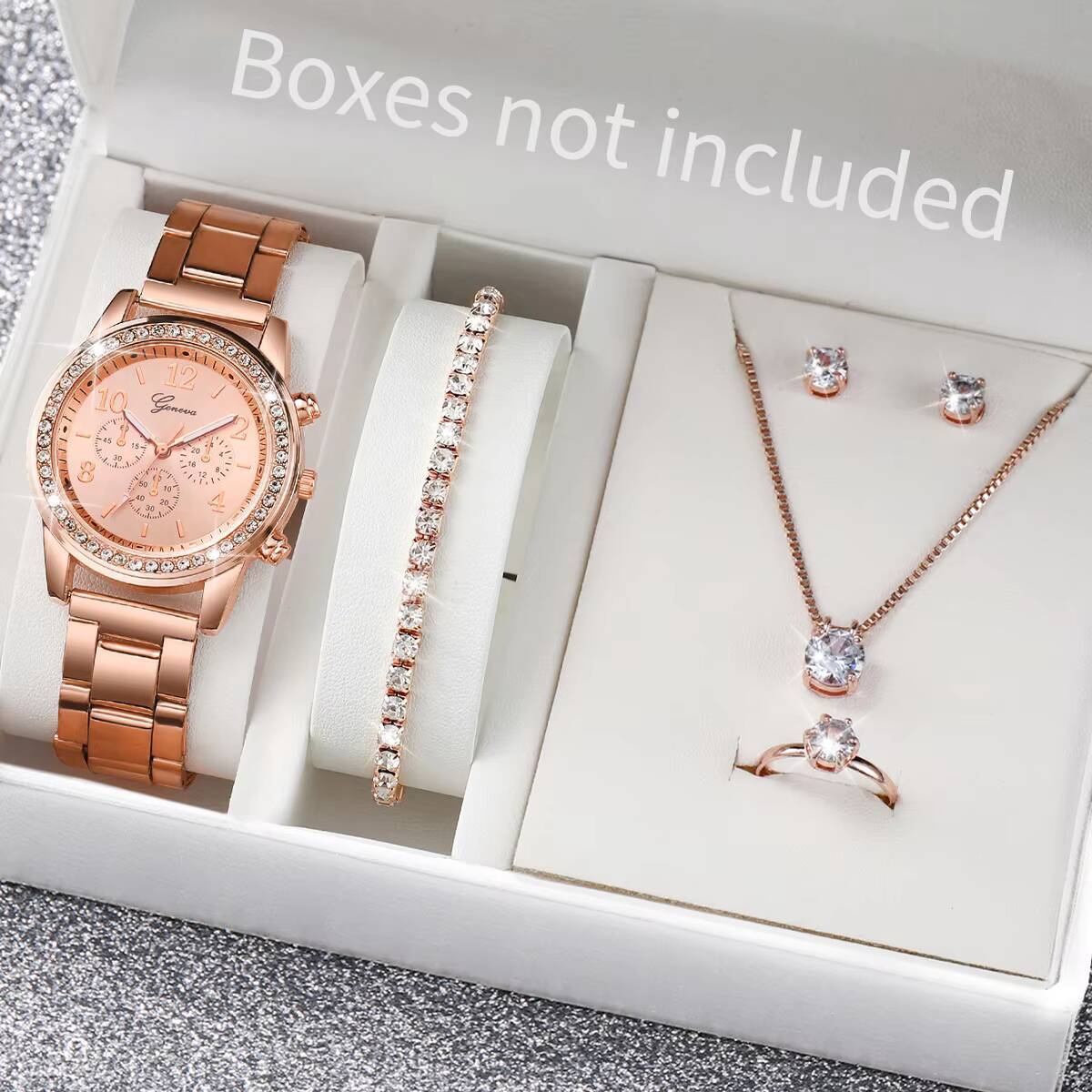 6PCS/Set Fashion Rhinestone Wo - Mystery Jewelry Jar Watches recension och pris