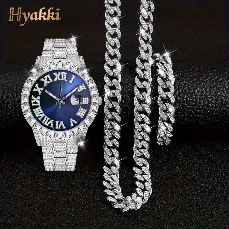 Fashion Silver Blue Watch Set  - Icebox Jewelry Watches recension och pris