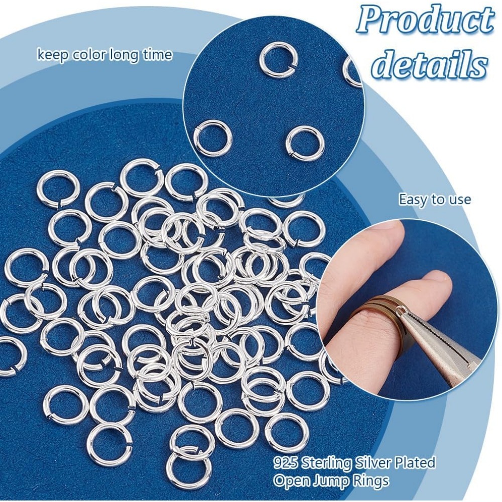 200pcs 925 Sterling Silver Pla - Sterling Silver Ring recension och pris