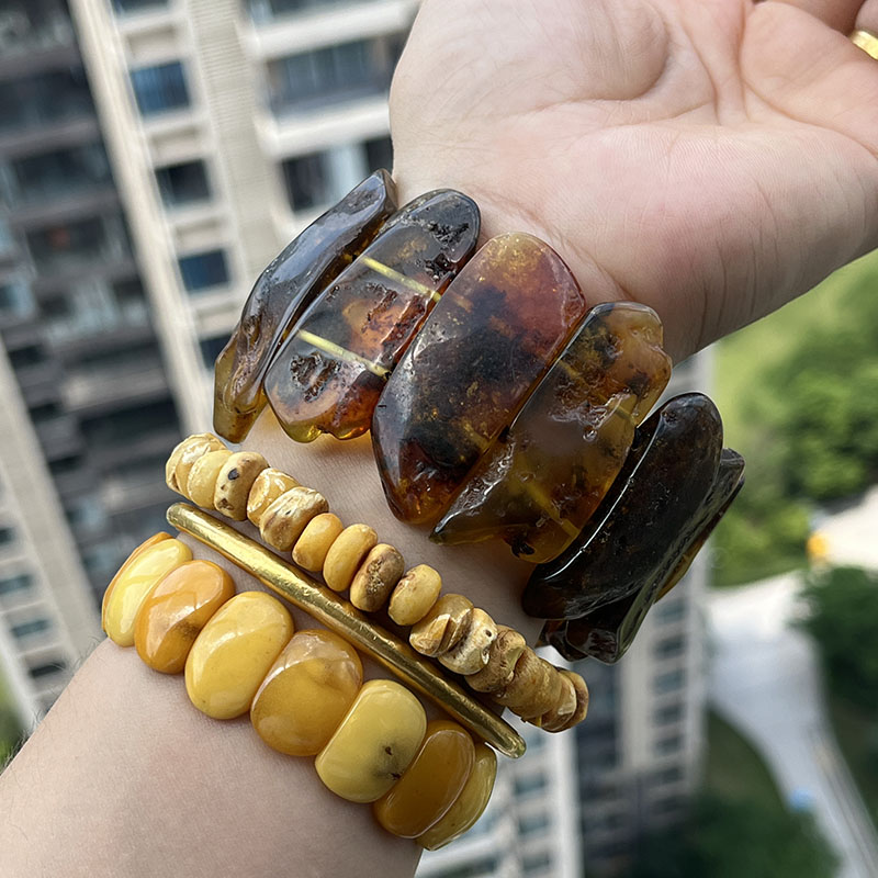 100% Real Amber Bracelet&Bangl - Gemstone Bracelet Healing recension och pris