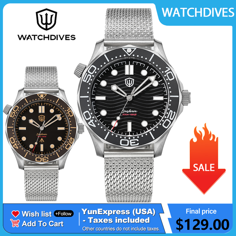 Watchdives 42mm Titanium Dive  - Vintage Pocket Watch recension och pris