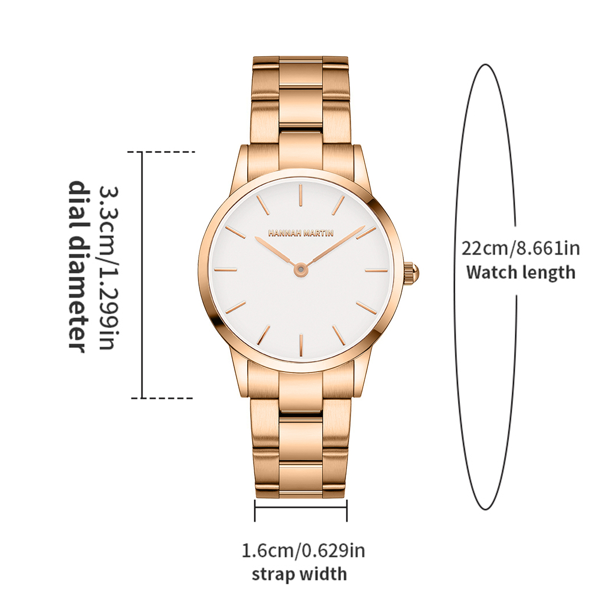 Womens Watch Rose Gold Stainle - Mystery Jewelry Jar Watches recension och pris